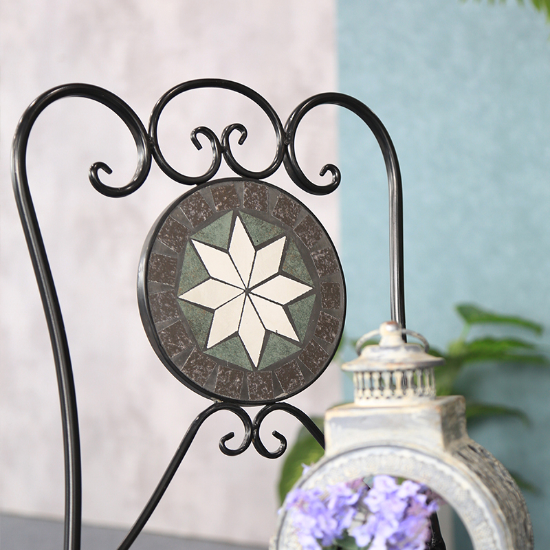 Close Up View of Amalfi Coast Mosaic Patio Bistro Set